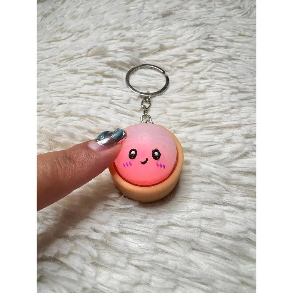 Dumpling clicker light up changing colors keychain fidgeting toy stress relief
